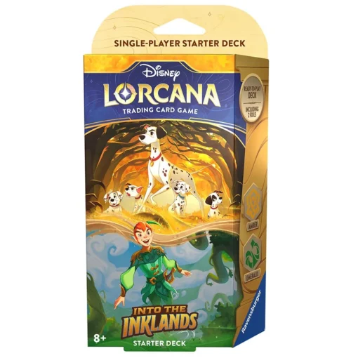 Disney Lorcana Into The Inklands Starter Deck Dogged & Dynamic - Pongo & Peter Pan
