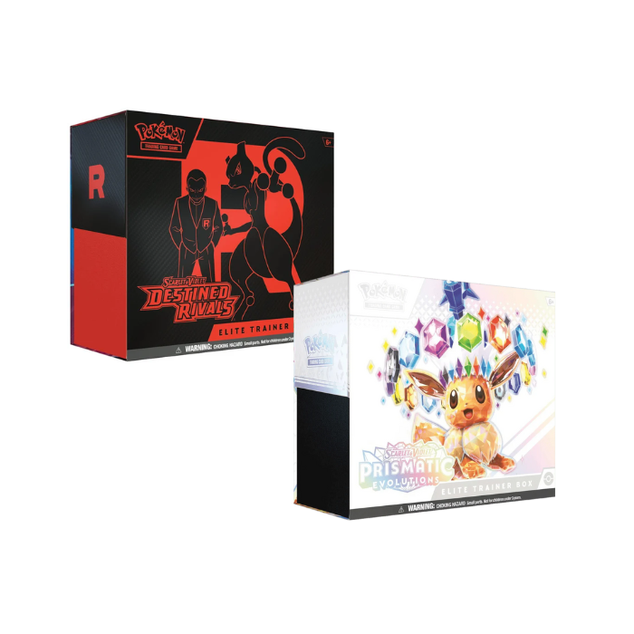Pack Cyber Elite Trainer Box Ingles Prismatic Evolutions+Destined Rivals
