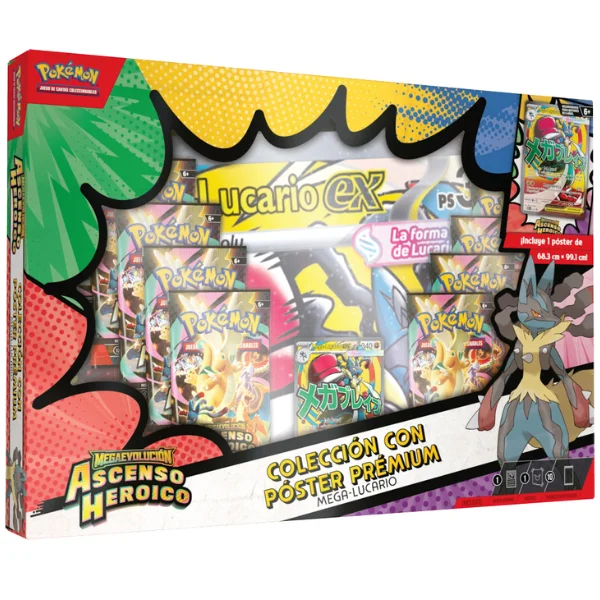 Pokemon TCG Mega Evolution—Ascended Heroes Premium Poster Collection Mega Lucario ex deckswap.cl