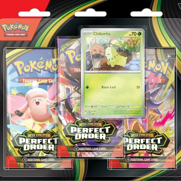 Pokémon TCG Mega Evolution Perfect Order - 3pk blister - Ingles
