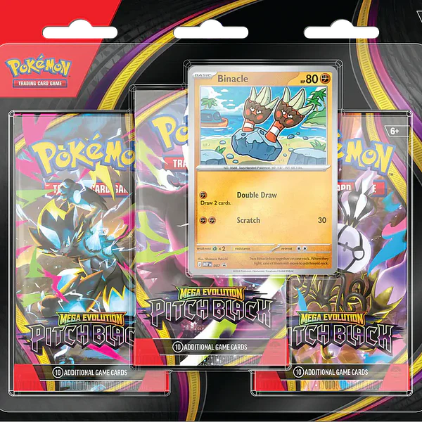 Pokémon TCG Mega Evolution Pitch Black Blister Pack 3pk