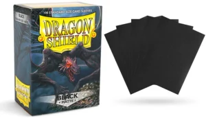 Dragon Shield - Standard Size Matte Black Sleeves (100)