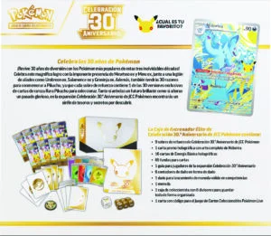 Elite Trainer Box 30 Aniversario Pokémon Español back