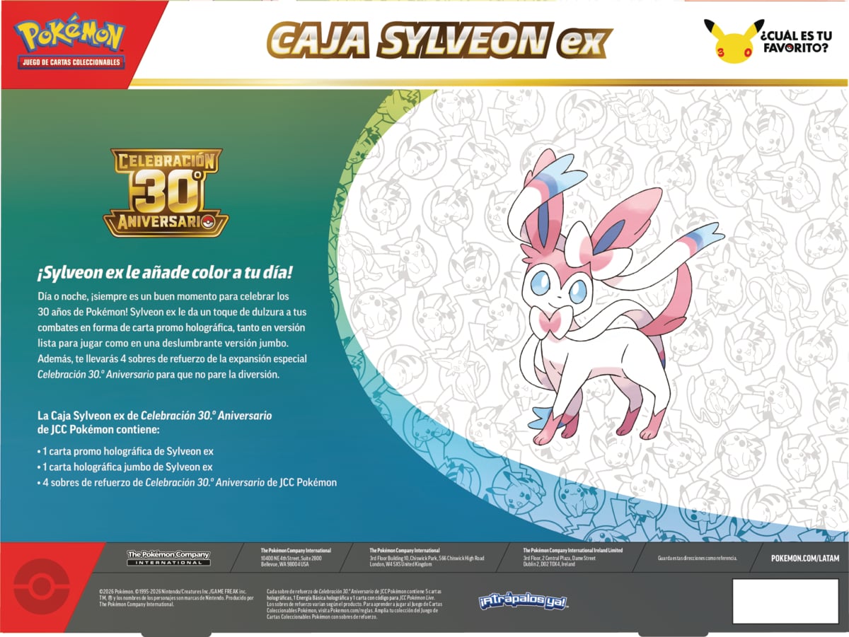 30th Celebration ex Box Sylveon ex Español – Preventa 16/09/2026 - Imagen 2
