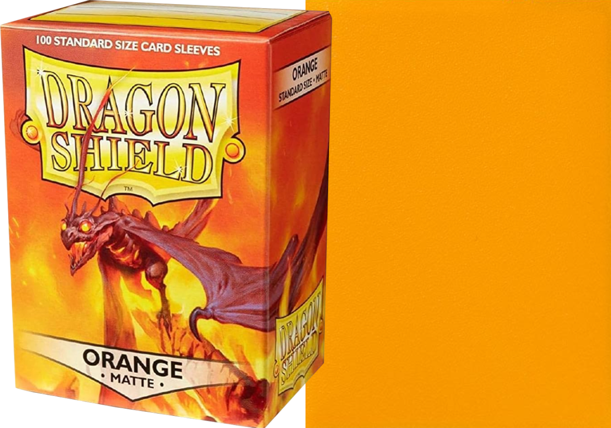 Dragon Shield - Sleeves Standard Size Matte Orange (100)